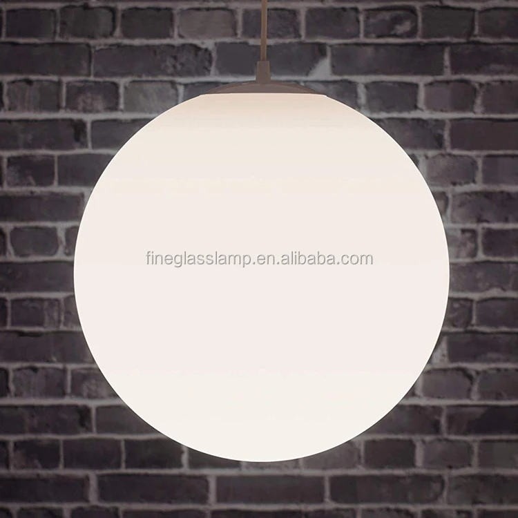 Опаловый матовый белый матовый стеклянный круглый подвесной светильник