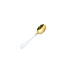 gold white small spoon