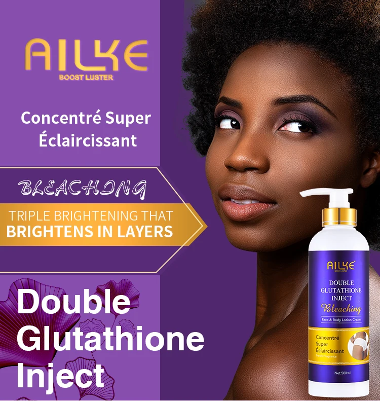 New Face & Body Lotion Ailke Private Label Black Skin Whitening Body