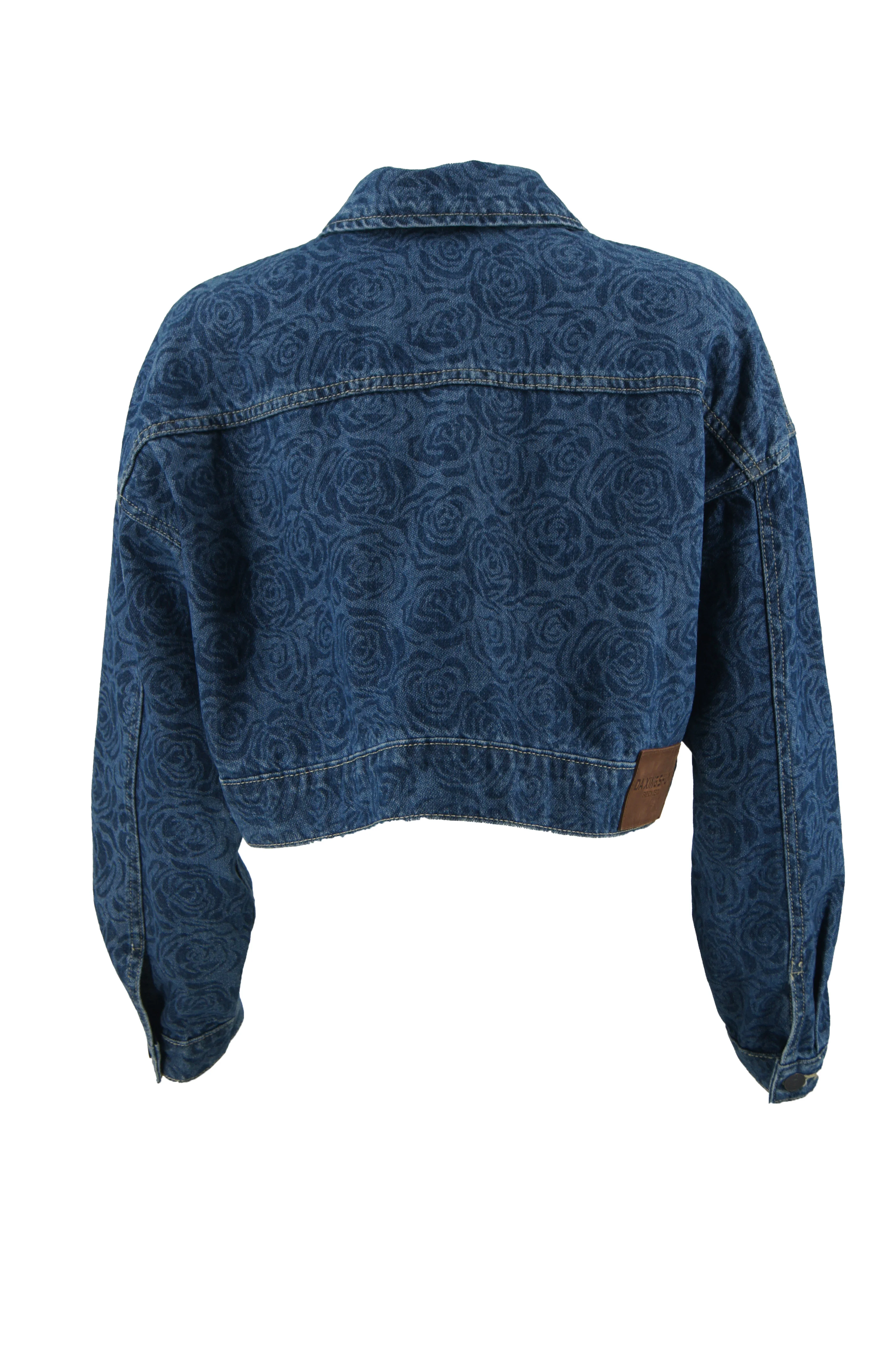 A Fashionable Short Top with a High-end and Elegant Denim Style