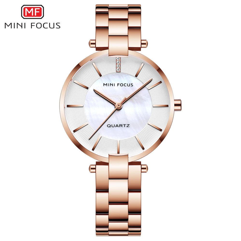 MINI FOCUS MF0224L Stylish Low Price Women Quartz Watch Stainless Steel  Band Top Brand Unique Design Luxe Cute Queen Wrist Watch