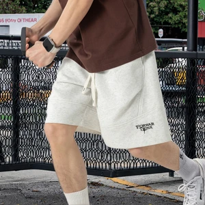 Sample Production Men's Summer Retro Casual Shorts Three-Dimensional Pleated Woven Loose Letter CUSTOMIZED R&D Wholesale