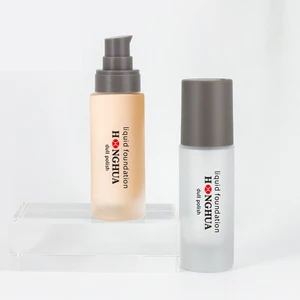 Japanese Best-selling 30ml Liquid Foundation Glass Bottle With Gray Lid