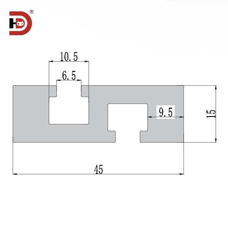 product industrial extruded aluminum profile 1545 assembly frame with grooves on both sides engraving machine panel-3