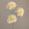 3 têtes Hortensia-Champagne-71cm