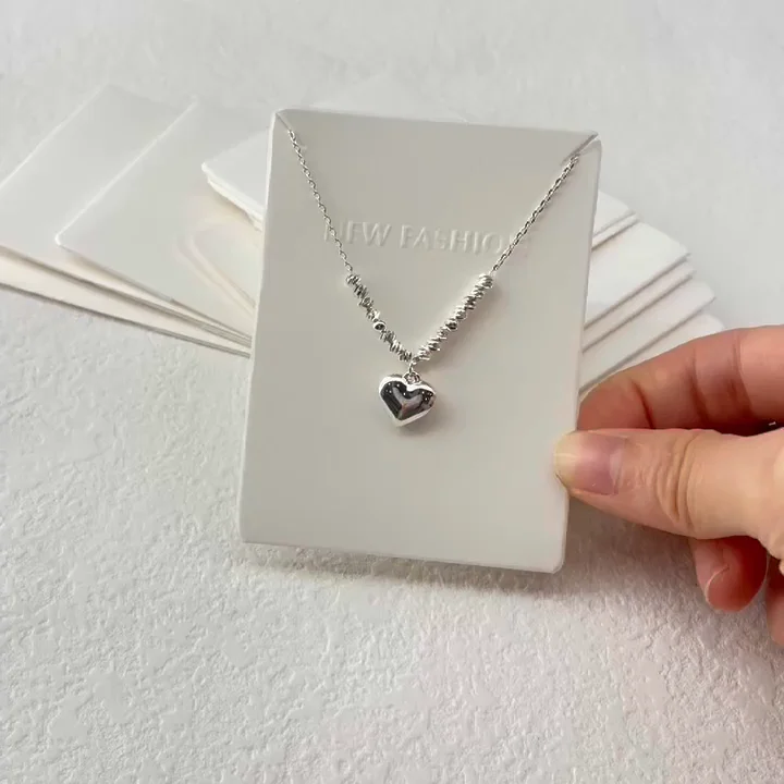 Custom Logo Necklace Cards Display With Pocket On Back Personalized ...