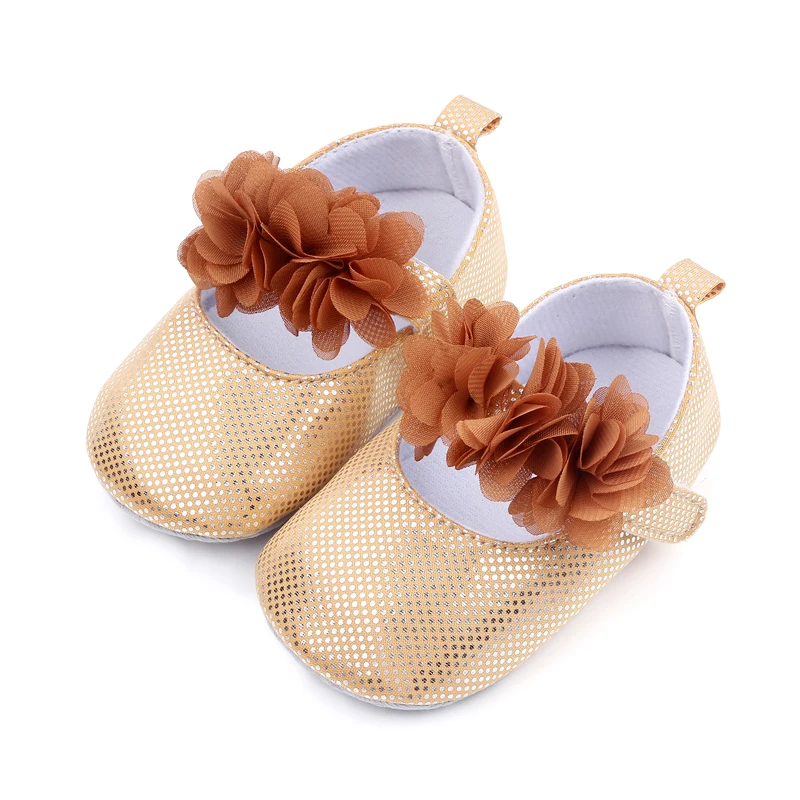 Spring and Autumn Baby Girls Cute Multi-colored Flowers Princess Do Not Drop Shoes Indoor Toddler Shoes manufacture