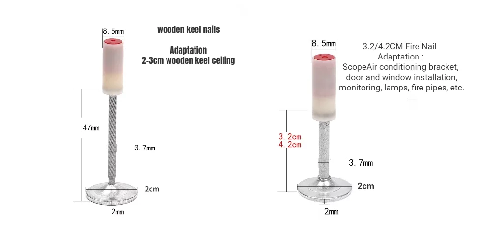 High-Quality Fire-Rated Ceiling Nails - Pollution-Free, One-Piece Shooting, CE/GB Approved