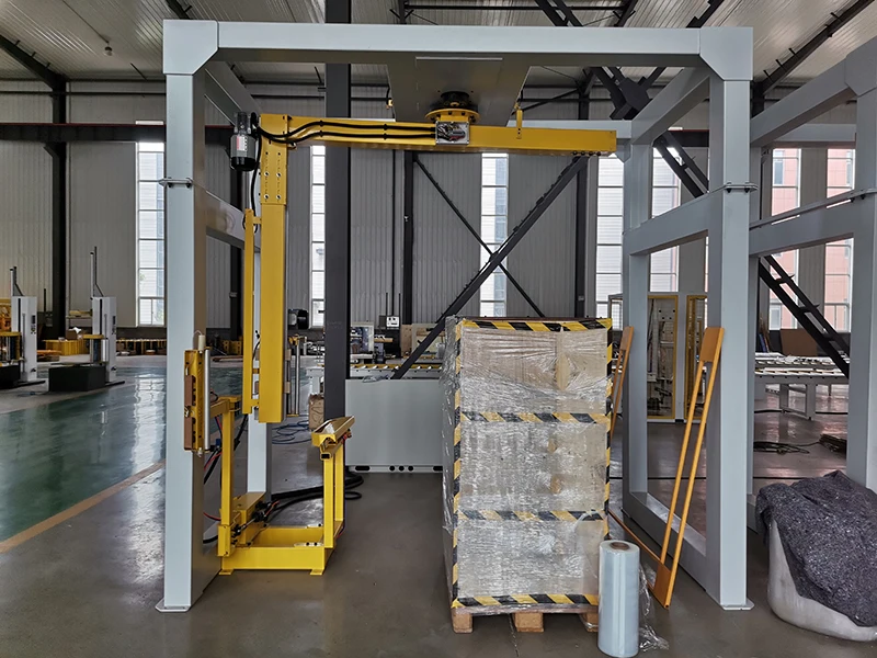 fully automatic rotary arm pallet wrapping machine.jpg