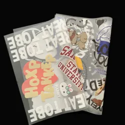 Оптовая продажа пользовательский дизайн пластиковая термопечать логотип этикетка для