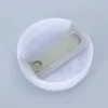Cuerpo principal blanco lechoso - pieza gris - silicona verde militar