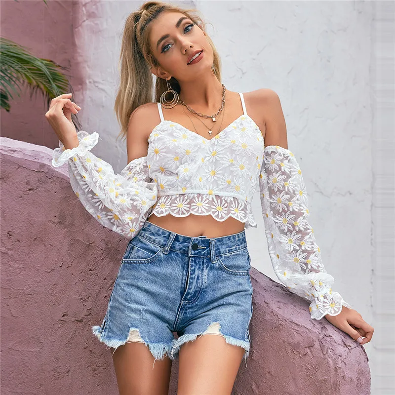 mesh daisy top