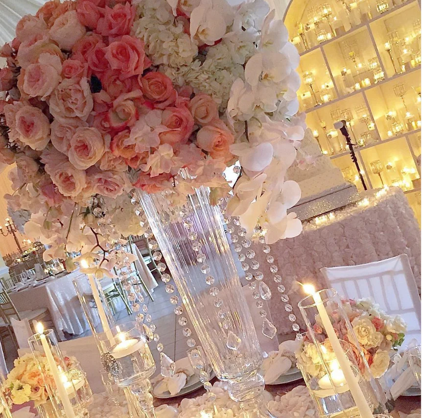 Wholesale Clear Glass Vases For Wedding Centrepiece Decor Glass Vases