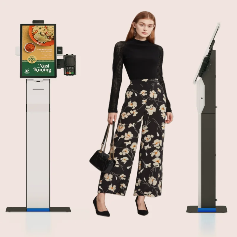 Wifi Supported Payment Kiosk Touch Screen Android POS Terminal with Printer&QR Code Scanner&NFC&card Reader&camera&microphone