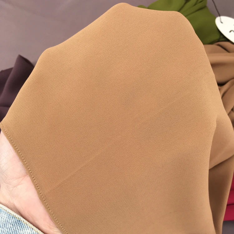Latest Design High Quality Bubble Chiffon Hijab Fashion Luxury Plain Color Thick Malaysia Head Scarf