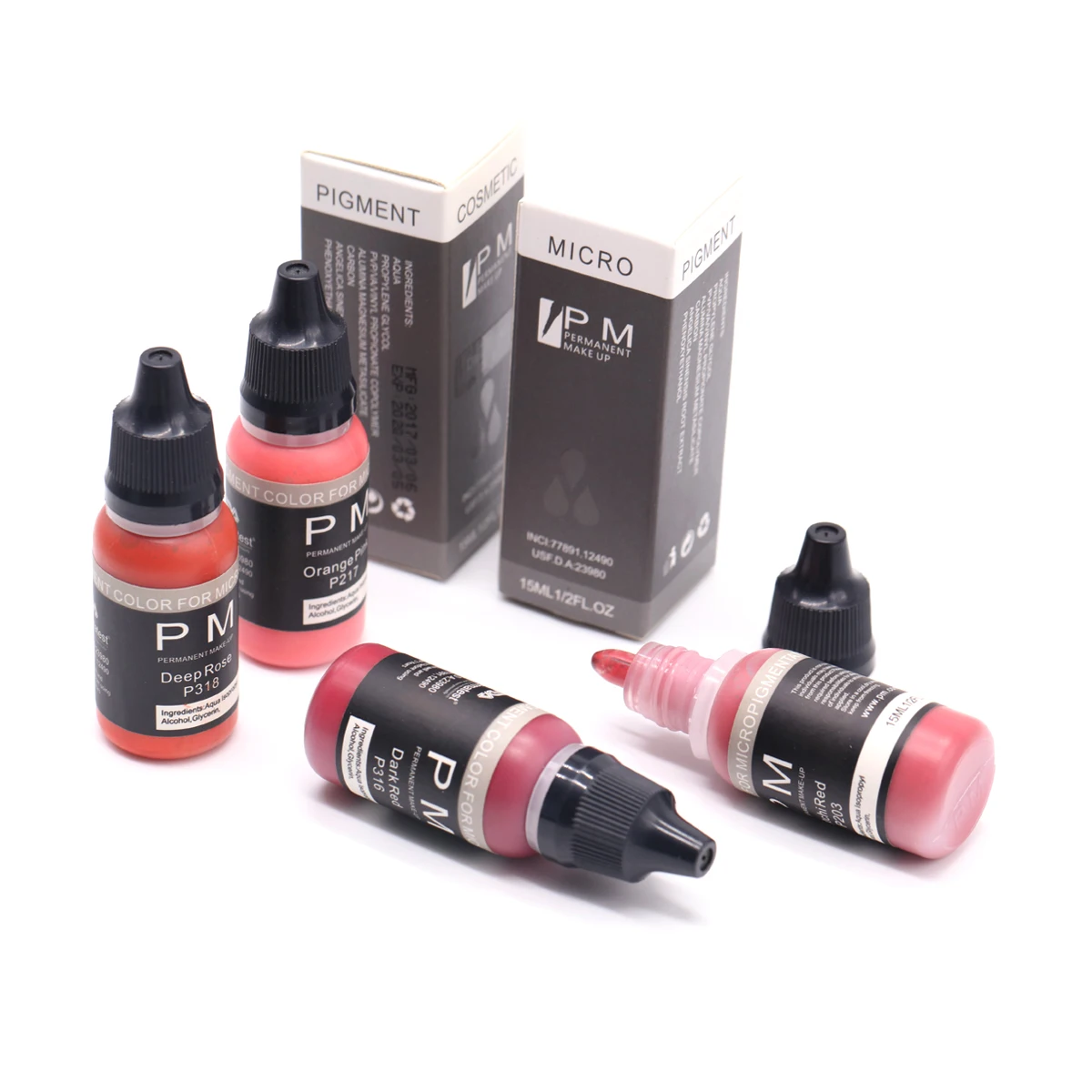 Новое поступление, набор пигментов для перманентного макияжа с микропигментацией, чернила для татуировки губ с очищающим гелем для покраски губ