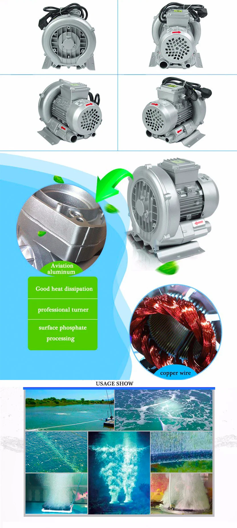 Industrial Vortex Air Blower, 3kw, 5kw, Centrifugal - detail 14