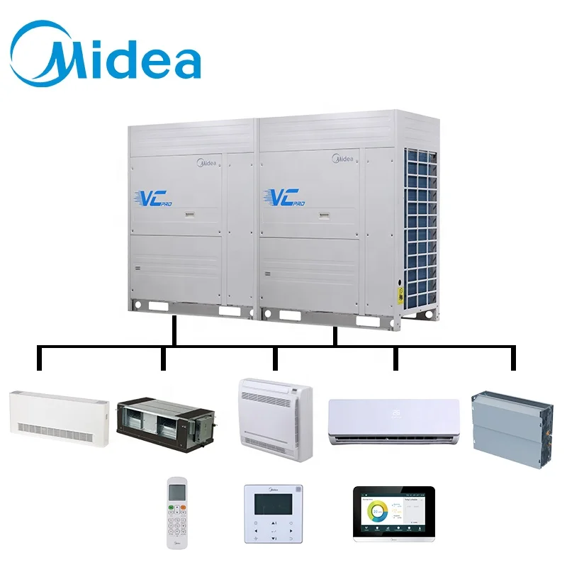 Midea Klima Vrf Indoor Unit Split air Conditioner Cassette Type VRV air Conditioning System With DC Inverter Compressor