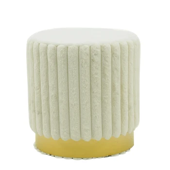 Round Ottoman Stool Various Color Comfortable Furniture
