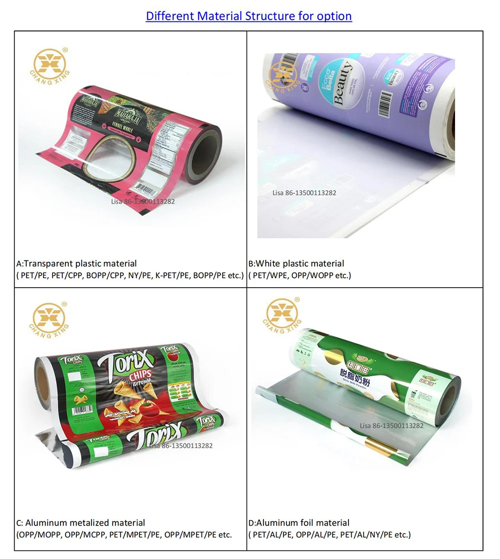 Source China Factory Hot Sale Puffed Rice Plastic Packaging Film Rolls  Custom Printed Plastic Food Wrapping Film on m.alibaba.com