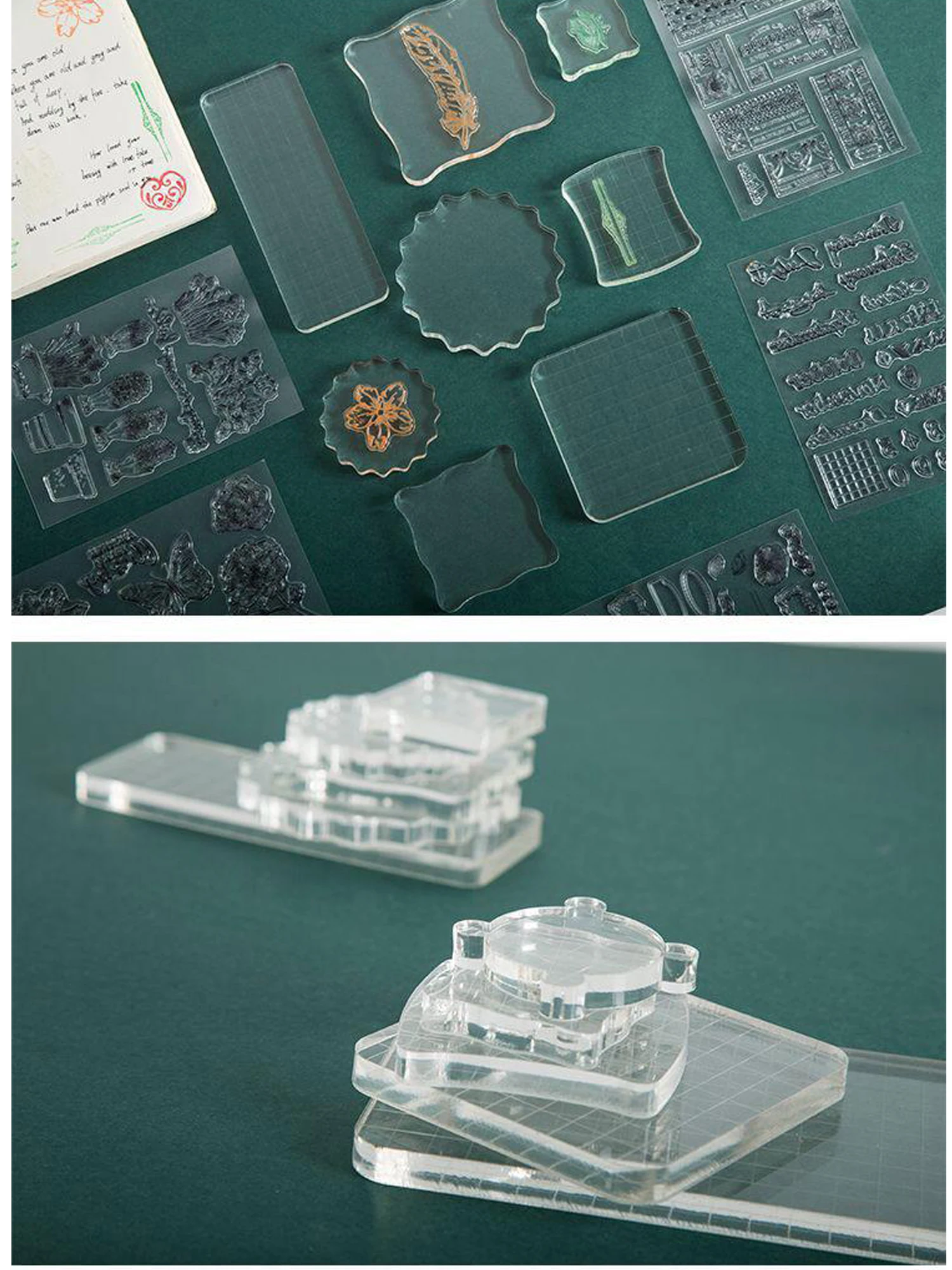 アクリルブロックシリコンシールクリアスタンプブロック作成ツール DIY