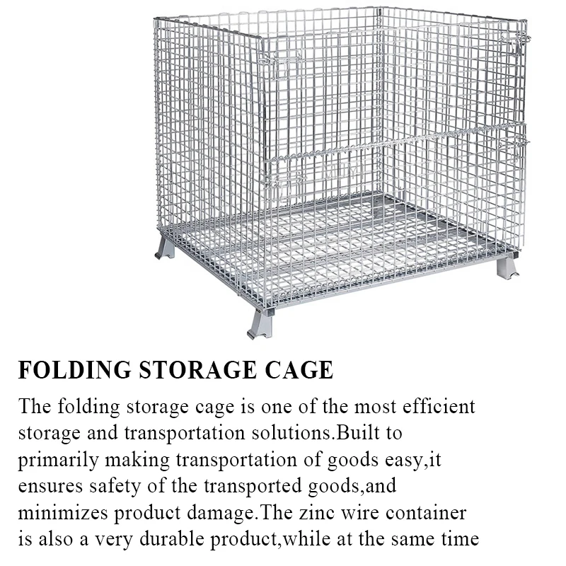 Heavy Duty Industrial Stackable Storage Containers Metal Pallet Cage ...