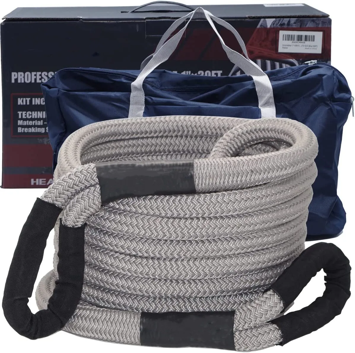 Двойной плетеный нейлоновый внедорожник Автомобильный Буксировочный кинетический подъемный трос