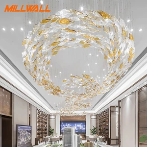 Engineering Custom UL Certification Compliant Nordic Crystal Decoration Hanging Lighting Fixture Chandelier for Living Room