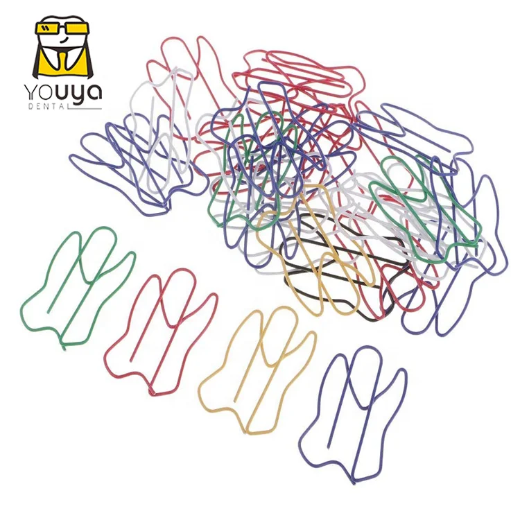 
 Красочные уникальные металлические зажимы для бумаги, стоматологический зубчатый зажим для бумаги  