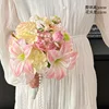 Pale pink amaryllis, round chrysanthemums, champagne tones, gard