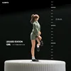 High ponytail girl-green outfit