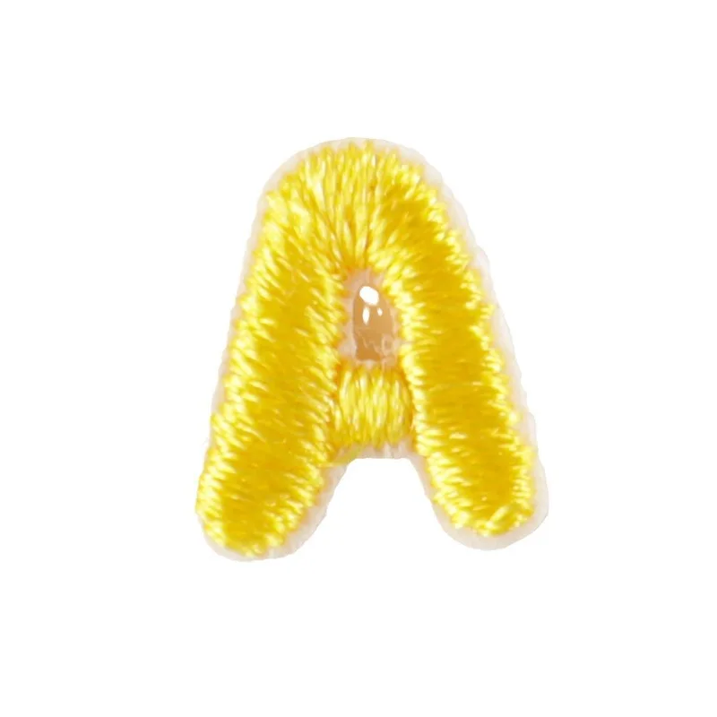 In Stock Small Size Colorful 3d Embroidery Patch Iron on Number Letter Patches
