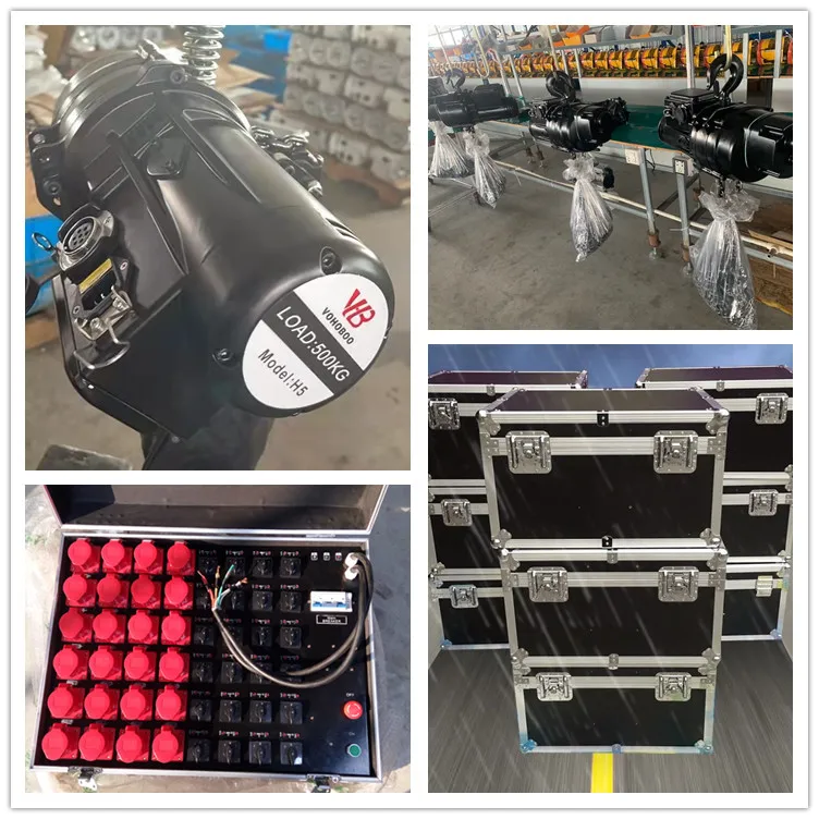 Overload Protection Electric Theater Chain Truss Motor Black Stage Show Hoist Studio 100kg 300kg 500KG 50 Alloy Steel Provided