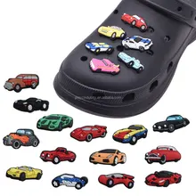 Wholesale Cartoon Cars Vehicles Crocs Shoe Charms Promotion Gifts Kids Boys Cars Crocs Shoes Bags Decoration Clog Shoe Charms