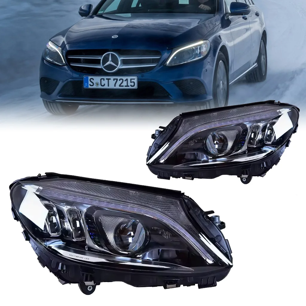 Upgrade Ben.z AMG C63S LED Headlights Plug and Play for Mercedes-Benz C Class W205 2015-2021 C260 C200 C300