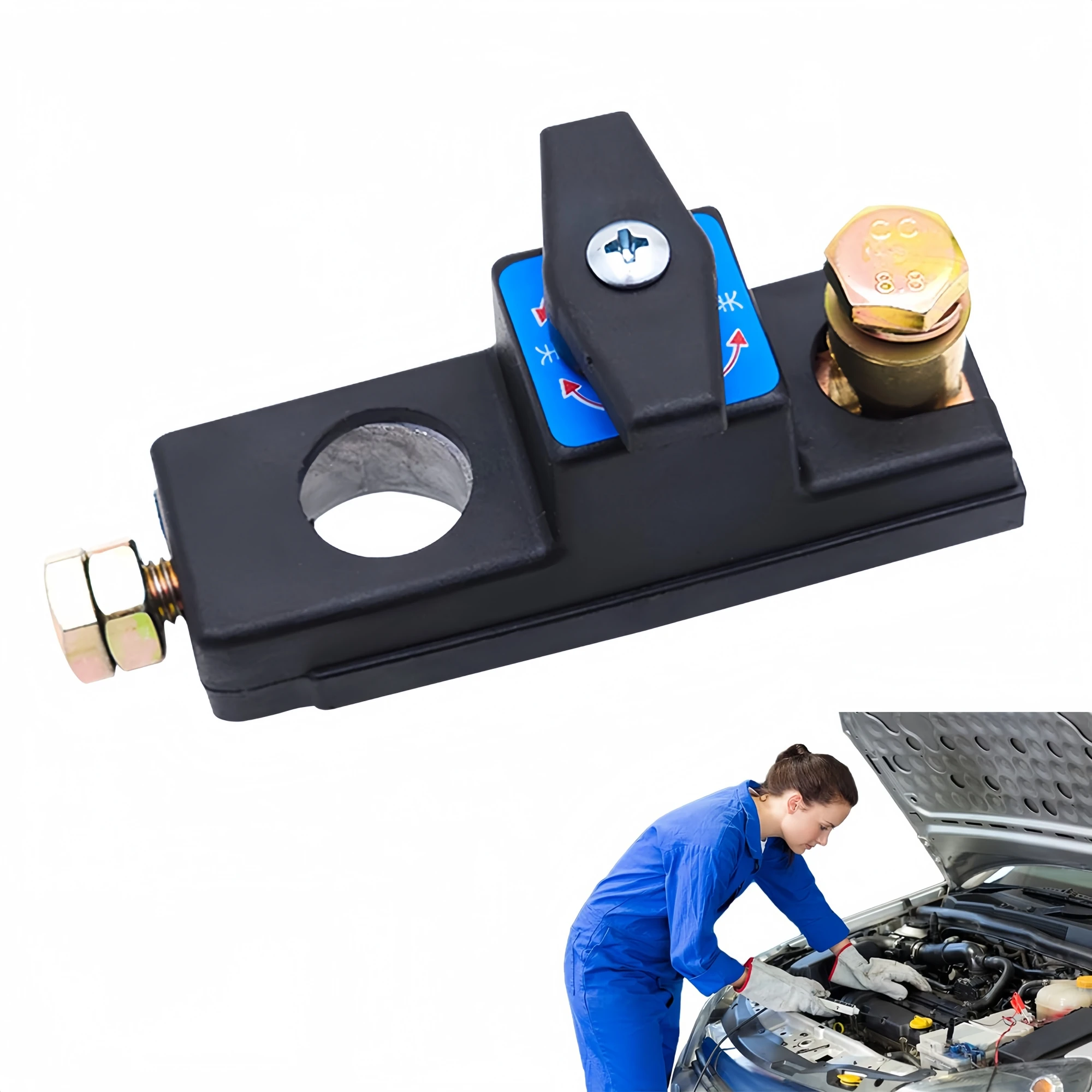 12V Battery Isolator Disconnect Cut-Off Kill Switch – For Car, Truck, Boat, Camper