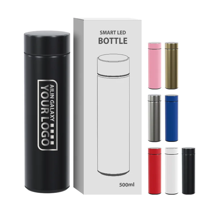Ailingalaxy 500ml Led Digital Display Thermos Water Bottle Led Smart Digital Temperature Display Water Bottle