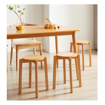 modern dining room living room restaurant and coffee shop solid wood frame chair stools for sale stackable wooden stools