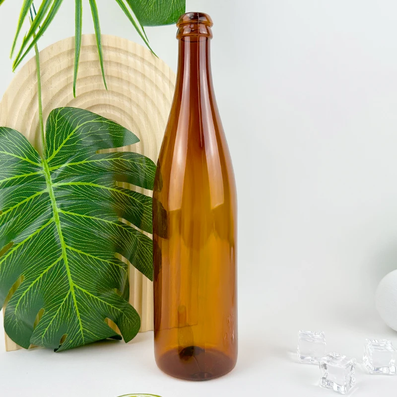 Cosmetic 330ml Plastic Clear Long Neck PVC Bottle With Screw Cap Plastic Dummy Bottle