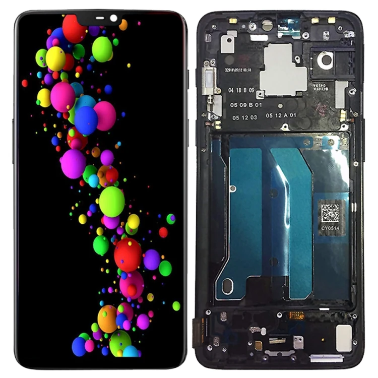 Original LCDfor OnePlus 6 Display Optic AMOLED Touch Screen Digitizer Panel Assembly for OnePlus 6 LCD Screen Replacement