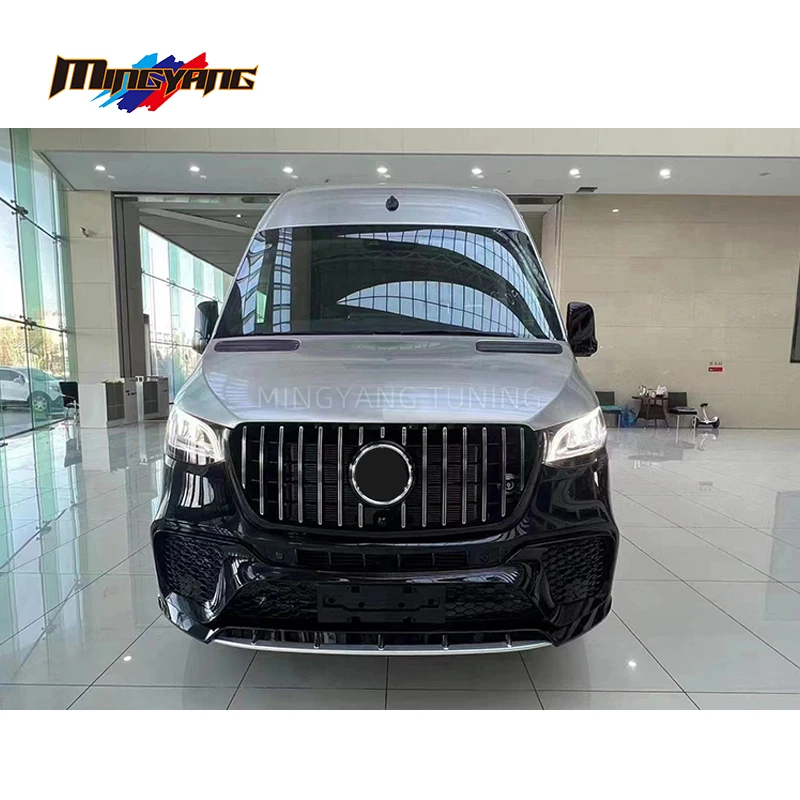 PP Plastic VAN W907 VS30 Upgrade to AMG Style Car Bumper Grill Bodykit ...