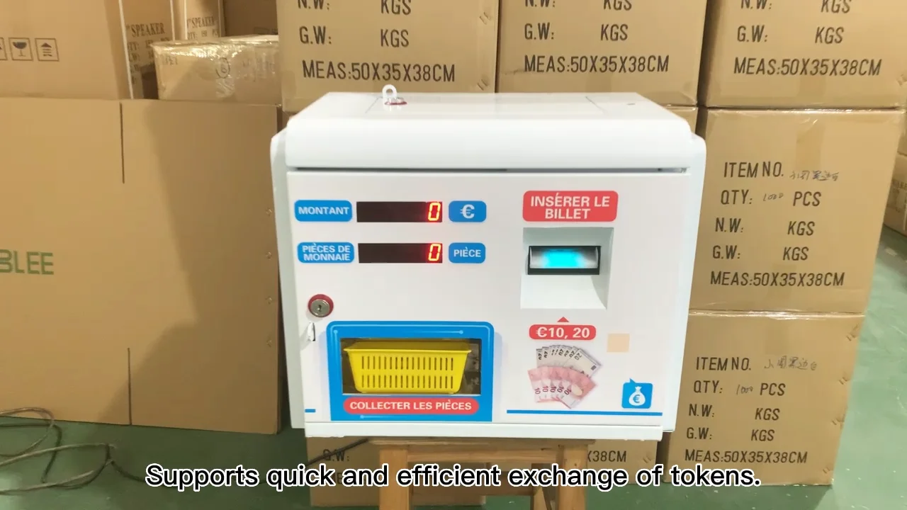 Customized Wall Mounted Coin Exchange Machine Mini Token Changer Small Atm Bill To Coin Change