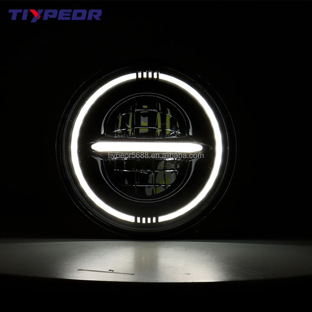 product tiypeor 7 inch round led headlight with drl for motorcycle off road jkjku led head light-4