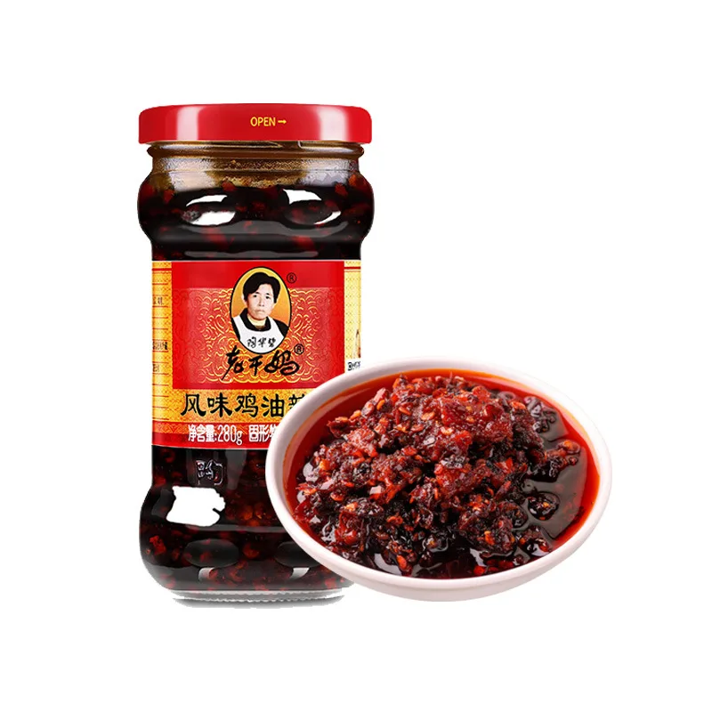 Lao Gan Ma spicy chicken flavored oil chili 280g flavored black bean ...