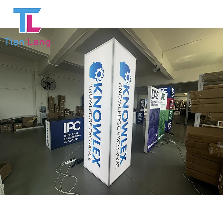 Portable Aluminum Backlit Display Advertising LED Light Box Fabric Heavy Duty Trade Show Displays