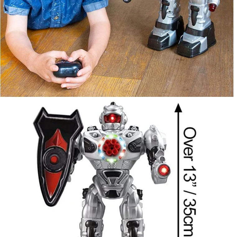 Educational Big Remote Control Fighting Robot Shooting Soft Missiles