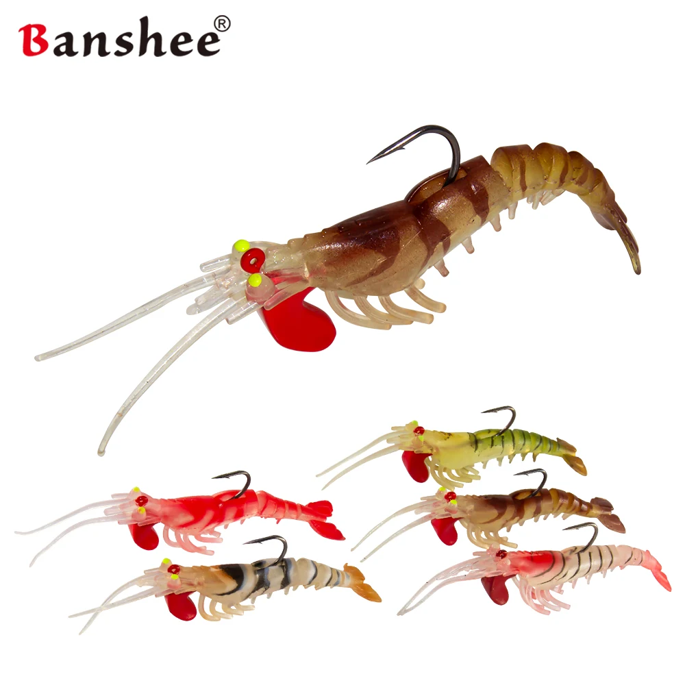 Wholesale Red Shrimp Lure Saltwater Soft