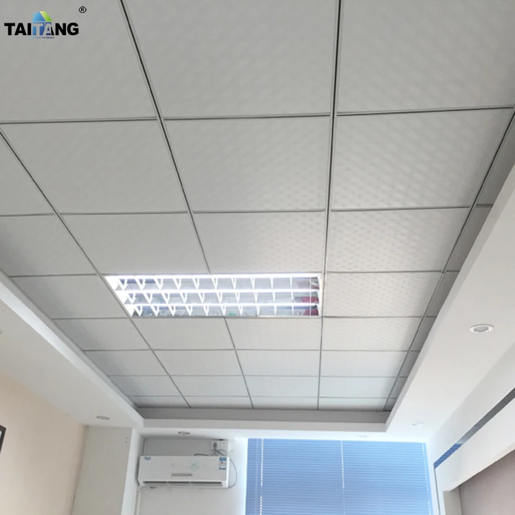 Square Ceiling Tiles 60*60 Decorative Drop Plasterboard Plafond Pvc Gypsum Board Suspended Ceiling Panel Cielo Falso Gipsum
