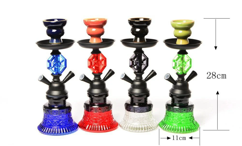 Shisha Cheap Wholesale Cheap Double Hose Small Size Mix Color Hookah Shisha Portable ...