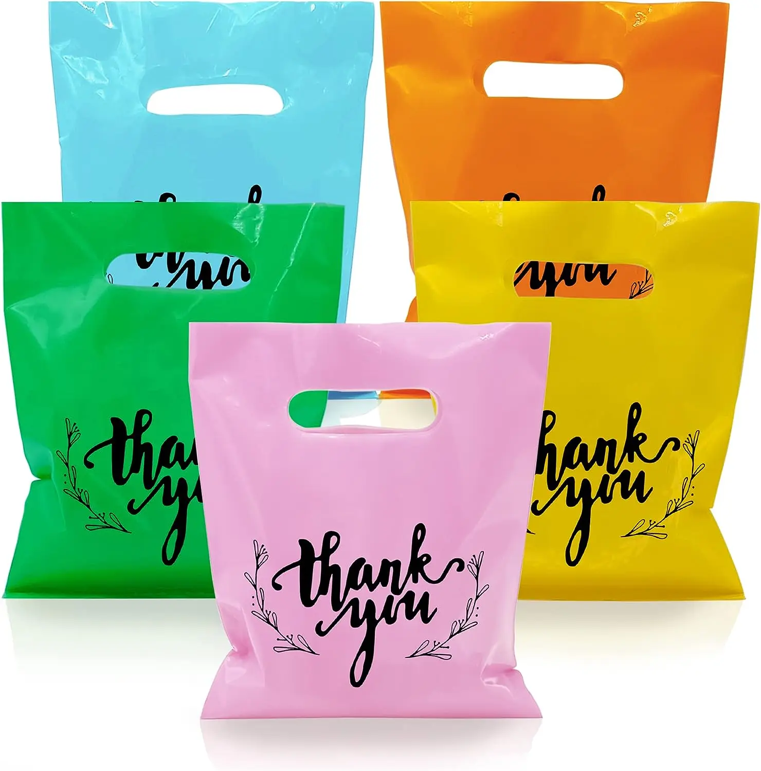 Zakjes Kleine Plastic Merchandise Thank You Logo Shopping Pe Voor